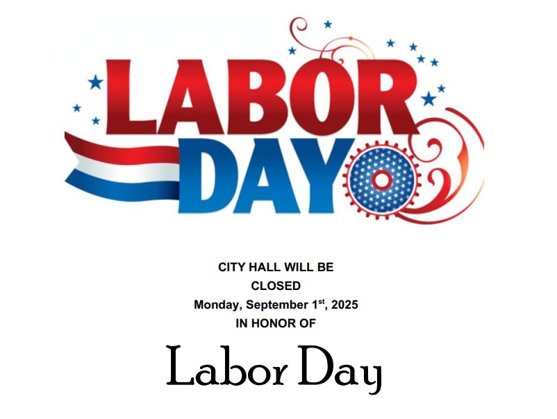City Hall Closed for Labor Day